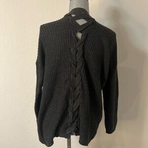 Gray Knit Cardigan